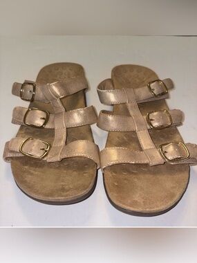 Vionic Women's Misa Slide Sandals Rose gold Size 9 Podiatrist Designed Shoes